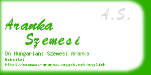 aranka szemesi business card